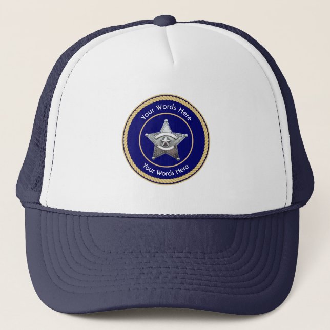 Sheriff's Badge Universal Custom Trucker Hat (Front)