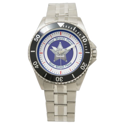 Sheriffs Badge Universal Custom Watch