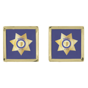 Sheriff's Gold Badge Cufflinks