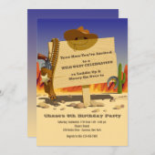 Sheriff's Holster Western Birthday Party Invitatio Invitation (Front/Back)