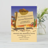 Sheriff's Holster Western Birthday Party Invitatio Invitation (Standing Front)