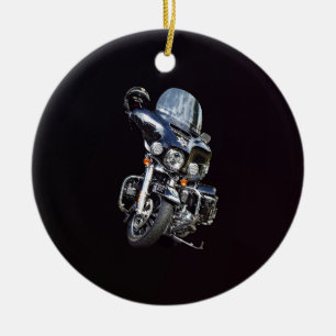 Sheriff's Motorcycle Ceramic Ornament