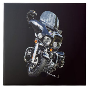 Sheriff's Motorcycle Ceramic Tile