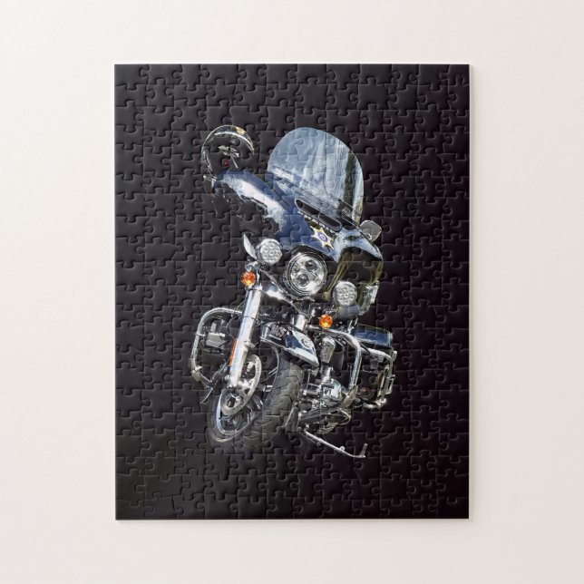 Sheriff's Motorcycle Jigsaw Puzzle (Vertical)