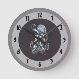 Sheriff's Motorcycle Round Clock