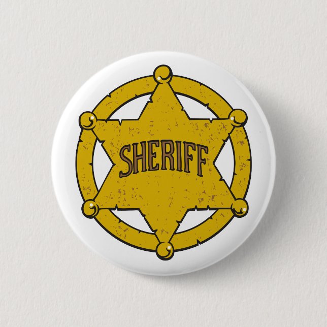 Sheriffs Star Badge Pinback Button (Front)