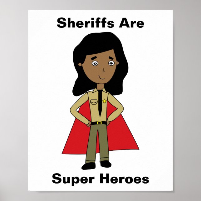 Sheriffs Super Hero Female Black African American Poster (Front)