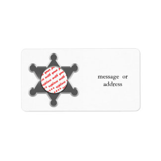 Sheriff's Tin Star Photo Frame Label