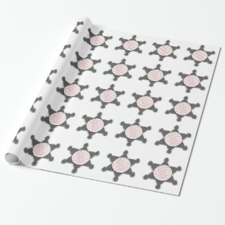 Sheriff's Tin Star Photo Frame Wrapping Paper