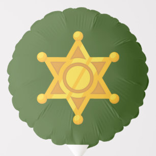 Sheriffstern sheriff law officer star balloon