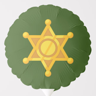 Sheriffstern sheriff law officer star balloon