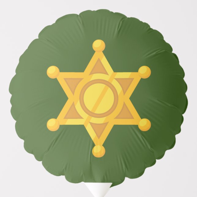 Sheriffstern sheriff law officer star balloon (Front)