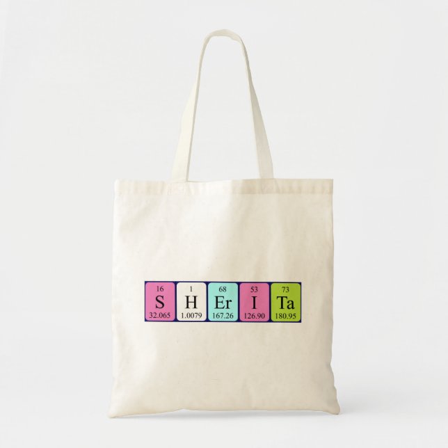 Sherita periodic table name tote bag (Front)