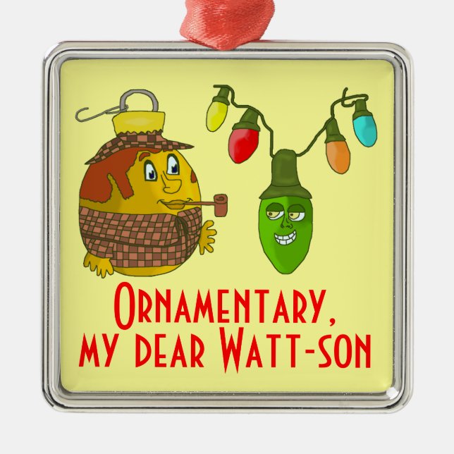 Sherlock Holmes Christmas Metal Ornament (Front)