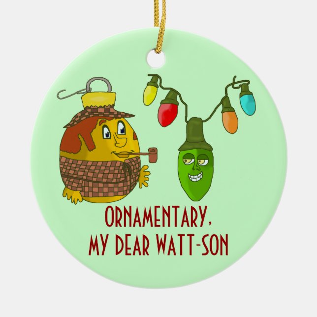 Sherlock Holmes Christmas Ornament (Front)