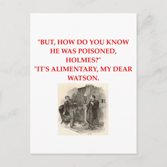 sherlock holmes joke postcard | Zazzle.com