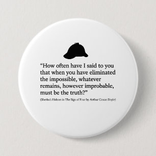 Sherlock Holmes Quote Button