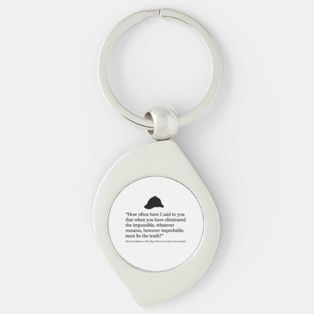 Sherlock Holmes Quote Keychain (Front)