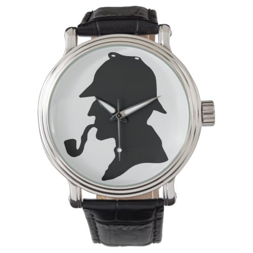 Sherlock Holmes Silhouette Wrist Watch