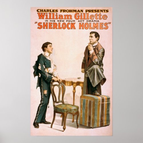 Sherlock Holmes Theatrical Play Poster 3