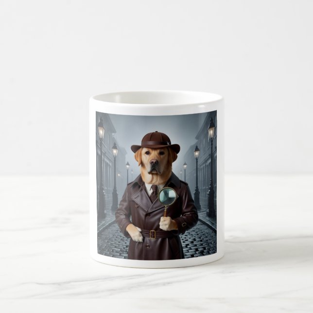 Sherlock Labrador Mug: Unraveling the Mystery in S Coffee Mug (Center)