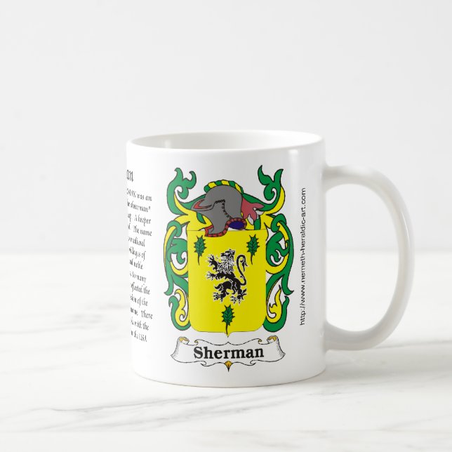 Sherman Family Coat of Arms mug (Right)