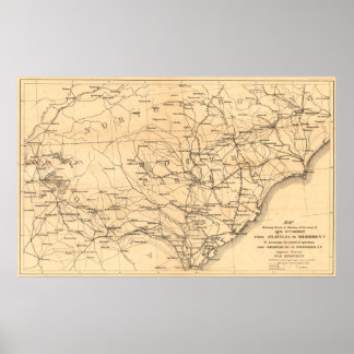 Sherman from Atlanta to Goldsboro Poster