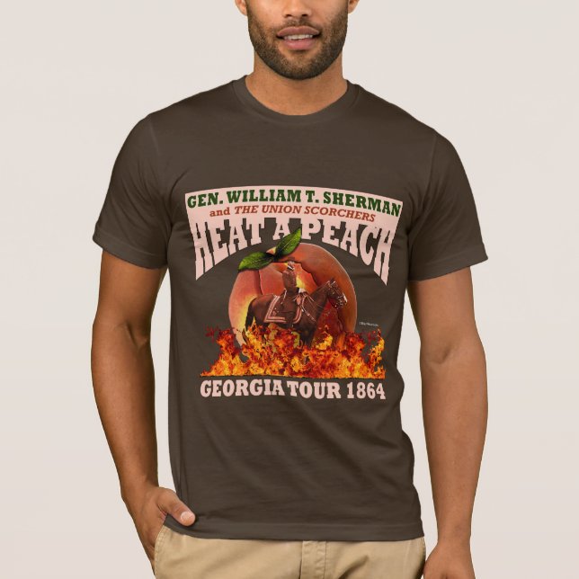Sherman 'Heat a Peach' Tour Shirt (Dark Front) (Front)