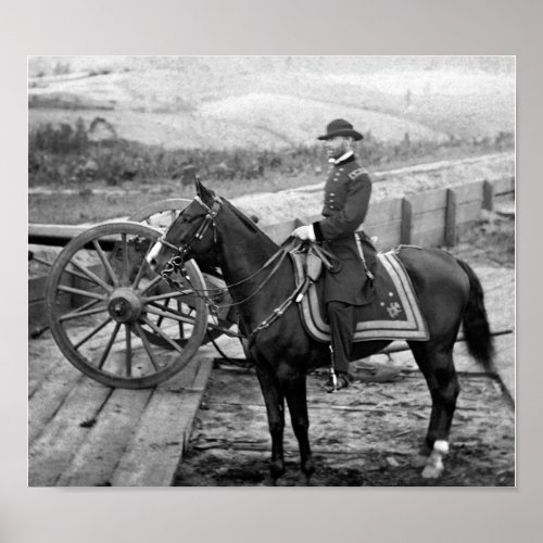 Sherman On Horseback _ Atlanta Georgia _ 1864 Poster