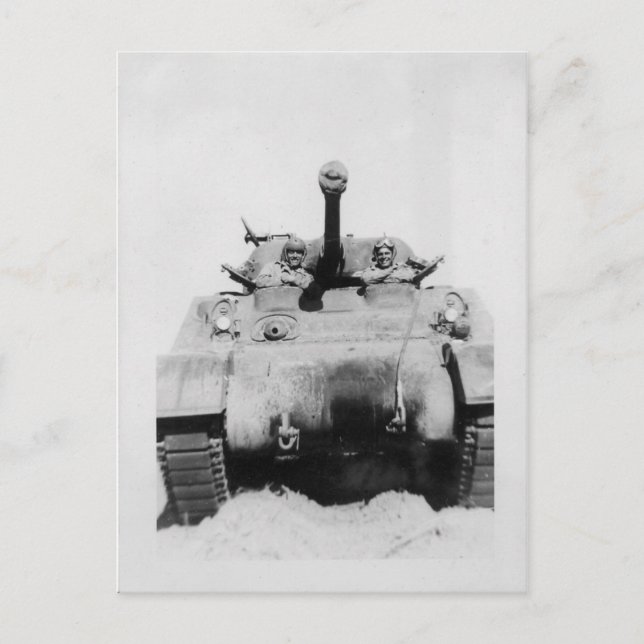 Sherman Tank Postcard (Front)