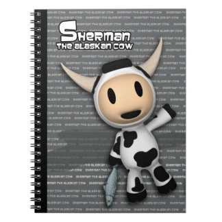 Sherman the Alaskan Cow Gray Notebook