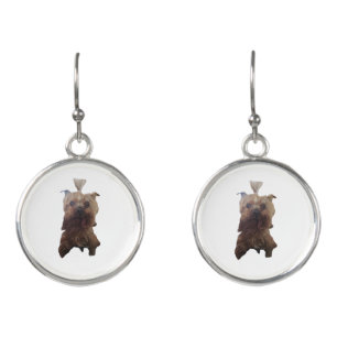 Sherman, the Derpy Yorkshire Terrier Earrings