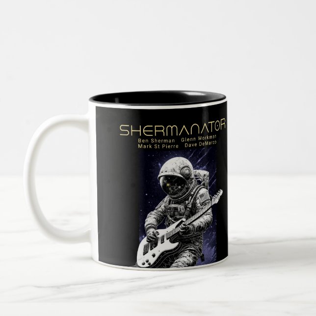 SHERMANATOR Band Members Two-Tone Coffee Mug (Left)