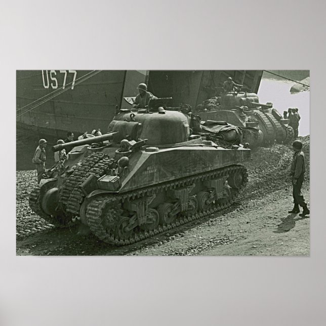 Shermans at Anzio Poster (Front)