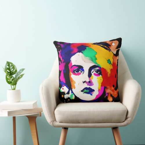 Sheroes_Inspirational Woman Art Throw Pillow
