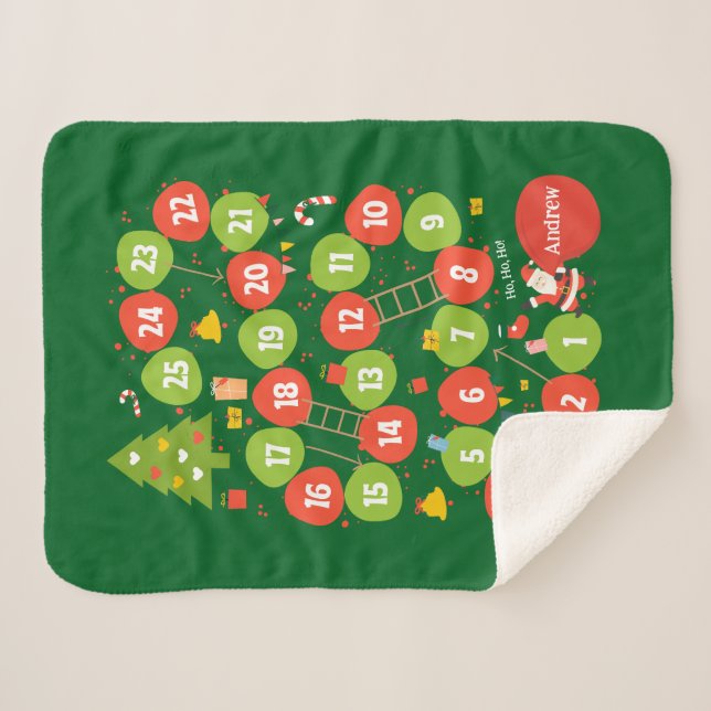 Sherpa Blanket Gift BoardGame Slides and Ladders   (Front (Horizontal))