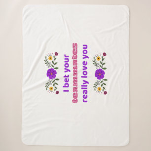 Sherpa Blanket Hockey Rink Blanket Teammates
