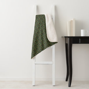 Sherpa Blanket-Large-Printed Greens Blanket