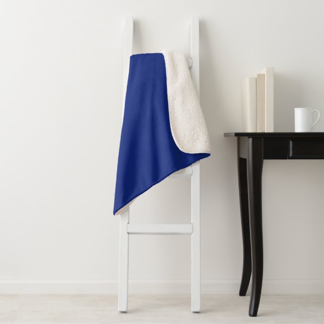 Sherpa Blanket-Large-Sapphire Blue Blanket (In Situ)