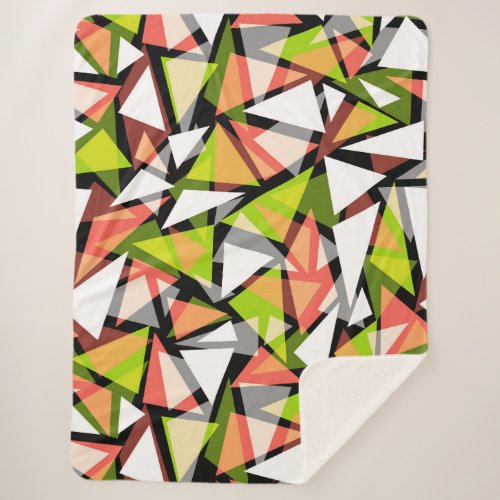 Sherpa Blanket Seamless geometric triangles shapes