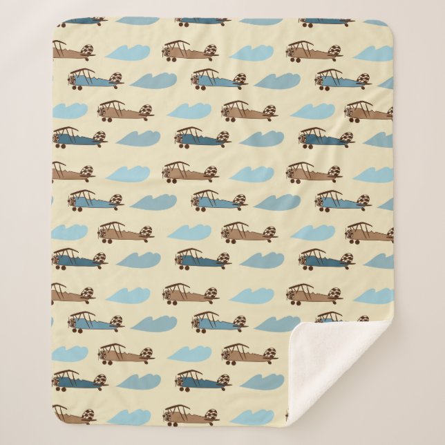 Sherpa Blanket Toy Airplane (Front)