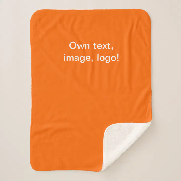 Sherpa Blanket uni Orange Zazzle
