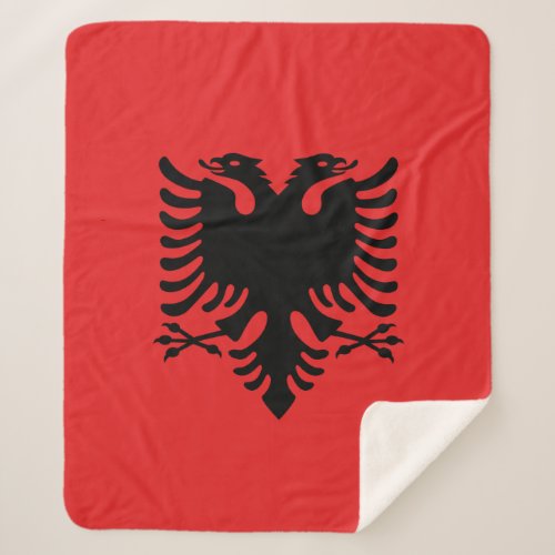 Sherpa Blanket with flag of Albania