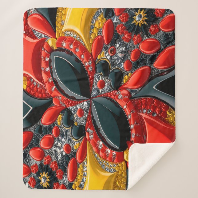 Sherpa Blanket with Germany Colors Design (Front)