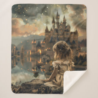 Sherpa Deken with Princess Elly Print - Warm and B Sherpa Blanket