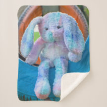 sherpa fleece blanket cute rabbit