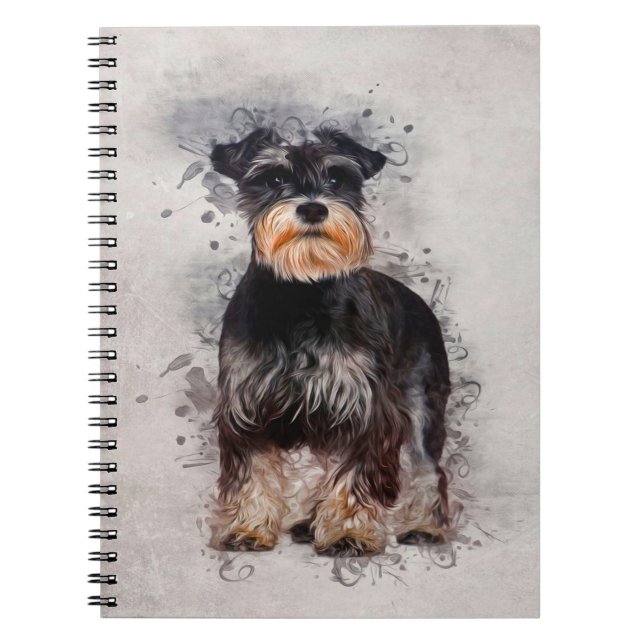 Sherpa Fleece |Schnauzer Comfy Cozy Fleece Notebook (Front)