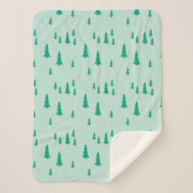 Sherpa manta with Christmas design. Sherpa Blanket (Front)