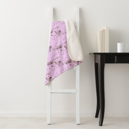 Sherpa Throw Blanket_Medium Sweet Lilac Chicken