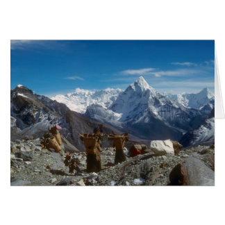 Sherpanis carrying climbing loads cards